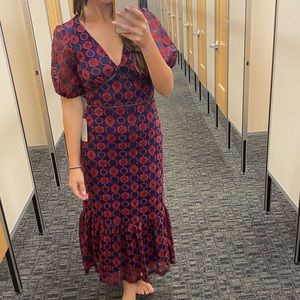 NSR blue and red floral dress